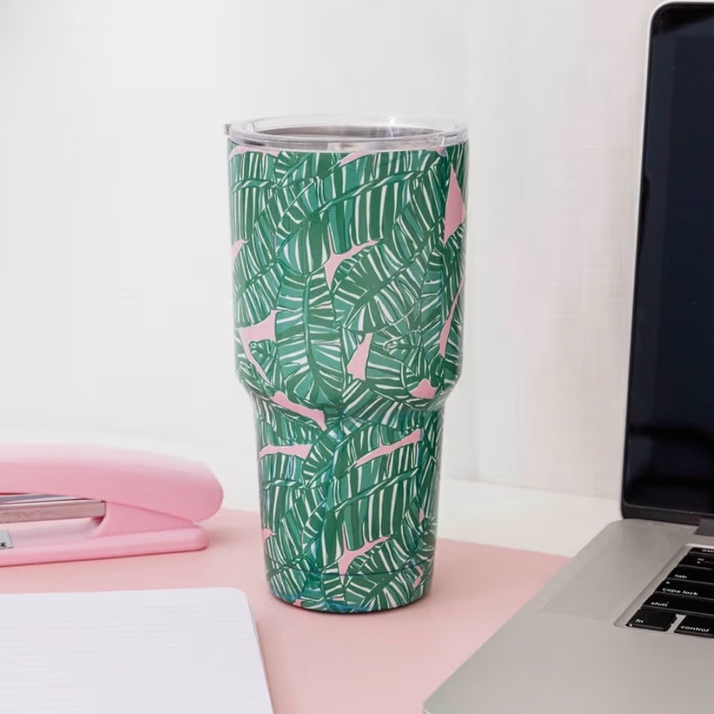 Lilly Pulitzer 30 Oz Insulated Tumbler with Lid (Let's Go Bananas)